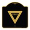 Signmission Designer Series Sign-Yield, Black & Gold Aluminum Architectural Sign, 18" x 18", BG-1818-22695 A-DES-BG-1818-22695 - alternate 1